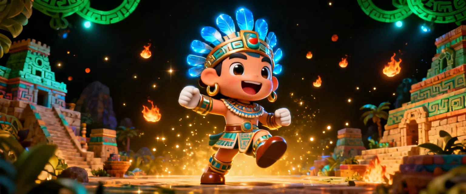 โปสเตอร์หน้าเกม อัซเท็คคิง เมกะเวย์แตกง่าย