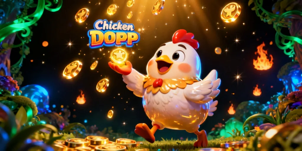 ภาพแสดงฟรีสปินและโบนัสในเกม ชิคเก้นดรอป แตกง่ายฟรีสปิน