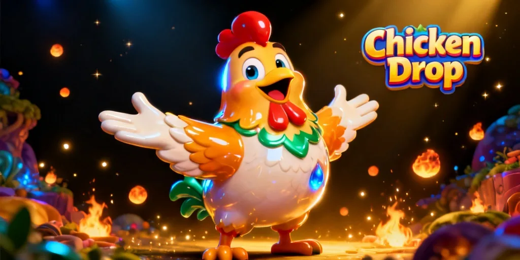 ภาพประกอบธีมและบรรยากาศของเกม ชิคเก้นดรอป แตกง่ายฟรีสปิน
